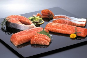 Atlantic salmon steak