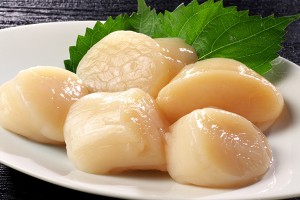 Sea scallops roe off