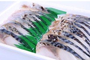 Roasted marinated mackerel fillets