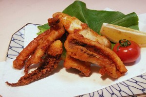 Breaded squid tentacles